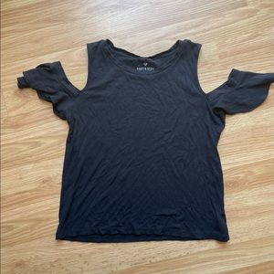 A&E black cold shoulder tank